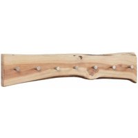 Massivmoebel24 - Garderobenleiste Akazie 70x5x10 natur lackiert pure acacia 712 von Massivmoebel24