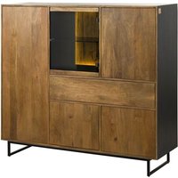 Massivmoebel24 - Highboard Mango / Altholz 160x47x145 schwarz / natur lackiert davis 32 Massivmoebel24 - Highboard Mango / Altholz 160x47x145 schwarz / natur lackiert davis 32 von Massivmoebel24
