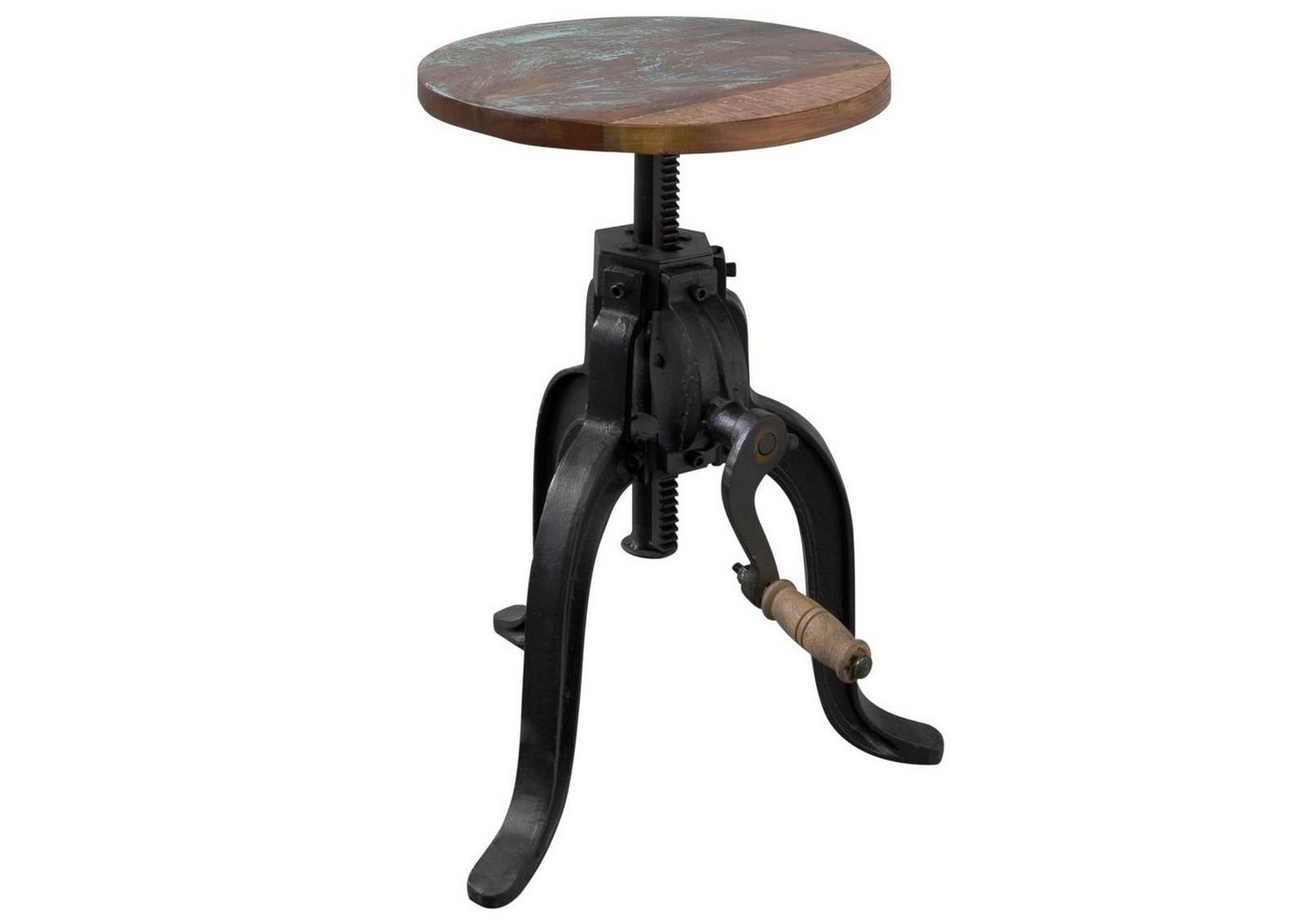 Massivmoebel24 Hocker (Hocker Altholz 35x35x45 mehrfarbig lackiert INDUSTRIAL #02), Hocker Altholz 35x35x45 mehrfarbig lackiert INDUSTRIAL #02 von Massivmoebel24