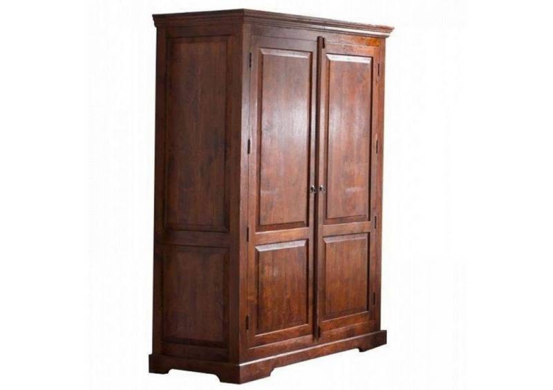 Massivmoebel24 Kleiderschrank #437 (Kleiderschrank Akazie 140x65x200 nougat lackiert OXFORD #437) von Massivmoebel24