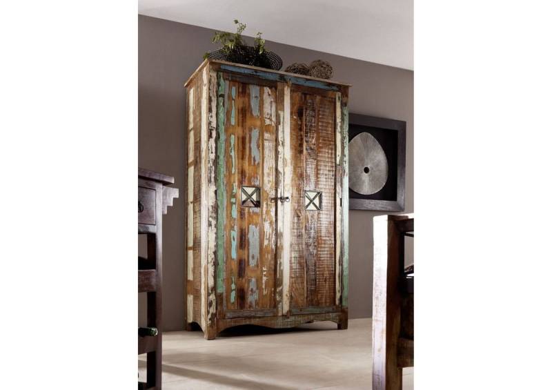 Massivmoebel24 Kleiderschrank #42 (Altholz 118x60x198 mehrfarbig NATURE OF SPIRIT #42) von Massivmoebel24