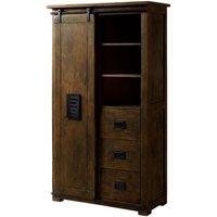 Kleiderschrank Mango 100x45x175 braun lackiert railway 414 von Massivmoebel24