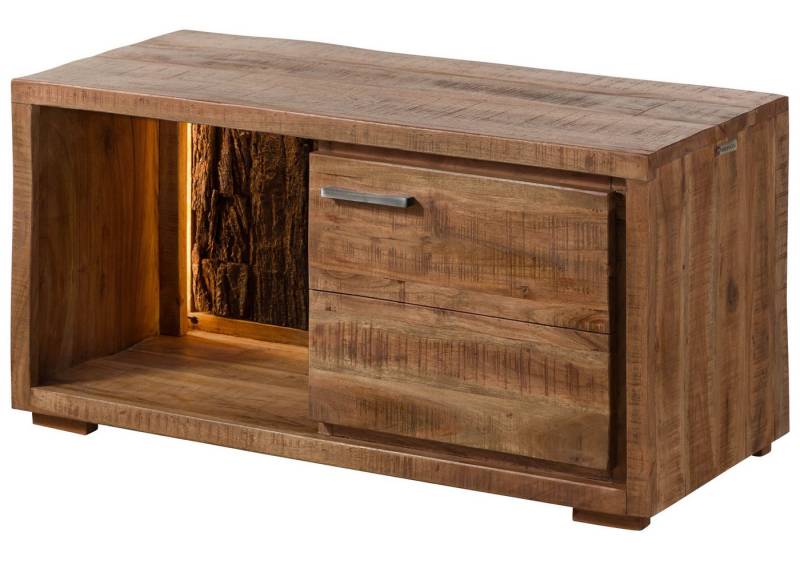 Massivmoebel24 Kommode (Akazie 88x40x45 natur lackiert BARK #124) von Massivmoebel24