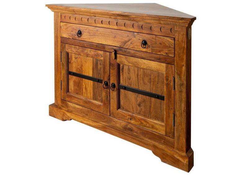 Massivmoebel24 Kommode (Eckkommode Akazie 107x54x80 honig  lackiert OXFORD #0505) von Massivmoebel24