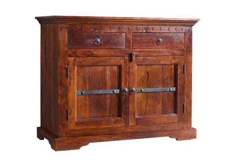 Massivmoebel24 Kommode (Kommode Akazie 107x50x88 nougat lackiert OXFORD #424) von Massivmoebel24