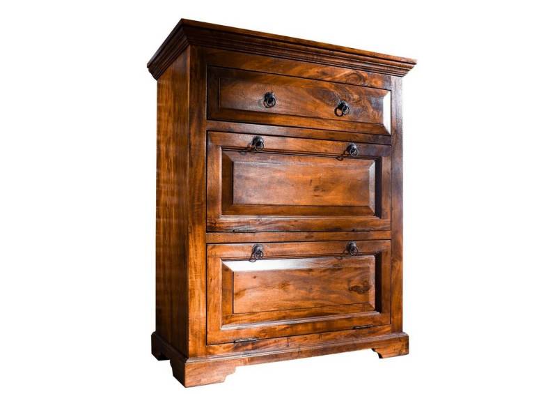 Massivmoebel24 Kommode (Kommode Akazie 80x45x100 honig  lackiert OXFORD #0904) von Massivmoebel24
