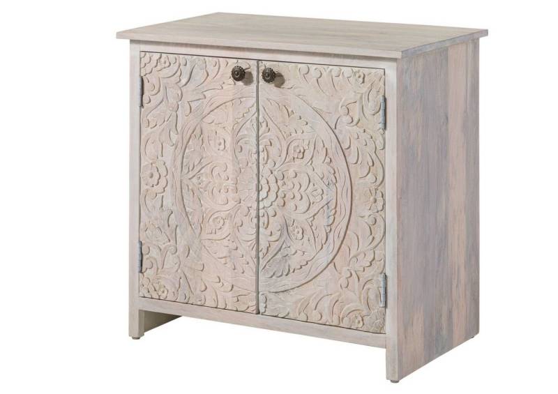 Massivmoebel24 Kommode (Mango 80x48x78 weiß geölt KASHMIR #108) von Massivmoebel24