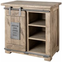 Massivmoebel24 - Kommode Mango 70x45x70 whitewash lackiert railway 324 von Massivmoebel24
