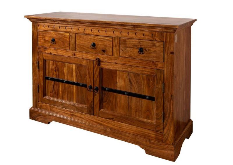 Massivmoebel24 Kommode (Massivholz), Kommode Akazie 120x40x90 honig  lackiert OXFORD #0531 von Massivmoebel24