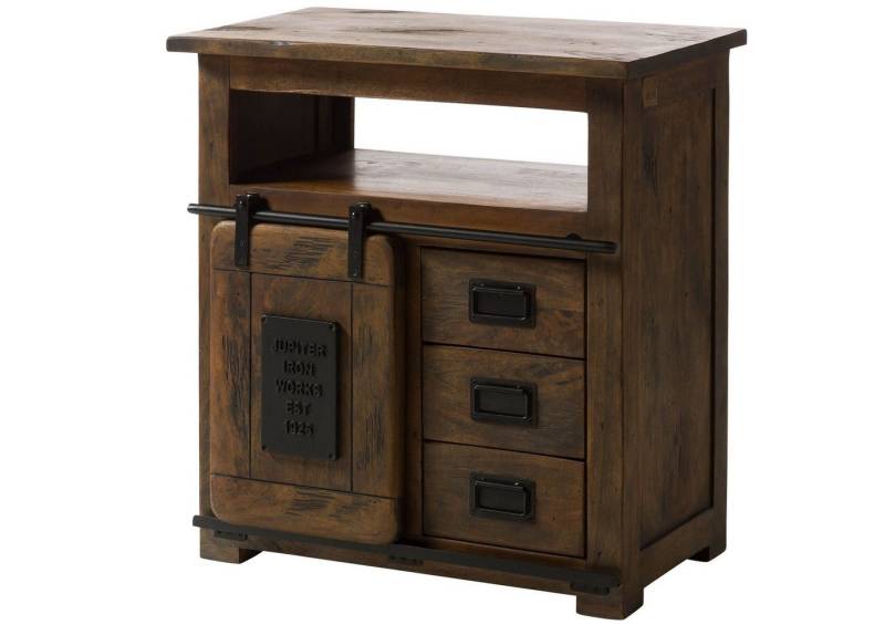 Massivmoebel24 Kommode (Massivholz), Kommode Mango 80x45x85 braun lackiert RAILWAY #410 Massivmoebel24 Kommode (Massivholz), Kommode Mango 80x45x85 braun lackiert RAILWAY #410 von Massivmoebel24