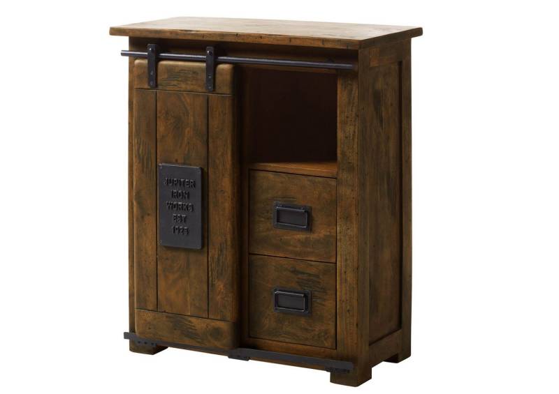 Massivmoebel24 Kommode (Massivholz), Kommode Mango 75x36x90 braun lackiert RAILWAY #453 Massivmoebel24 Kommode (Massivholz), Kommode Mango 75x36x90 braun lackiert RAILWAY #453 von Massivmoebel24