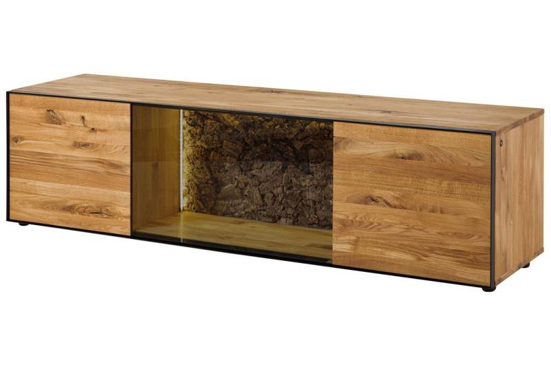Massivmoebel24 Lowboard (Massivholz), Wildeiche 200x53x55 natur geölt STARNBERG #11 von Massivmoebel24
