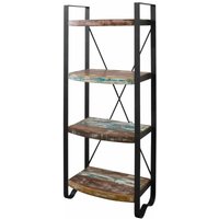 Massivmoebel24 - Regal Altholz 60x35x150 mehrfarbig lackiert industrial 45 von Massivmoebel24