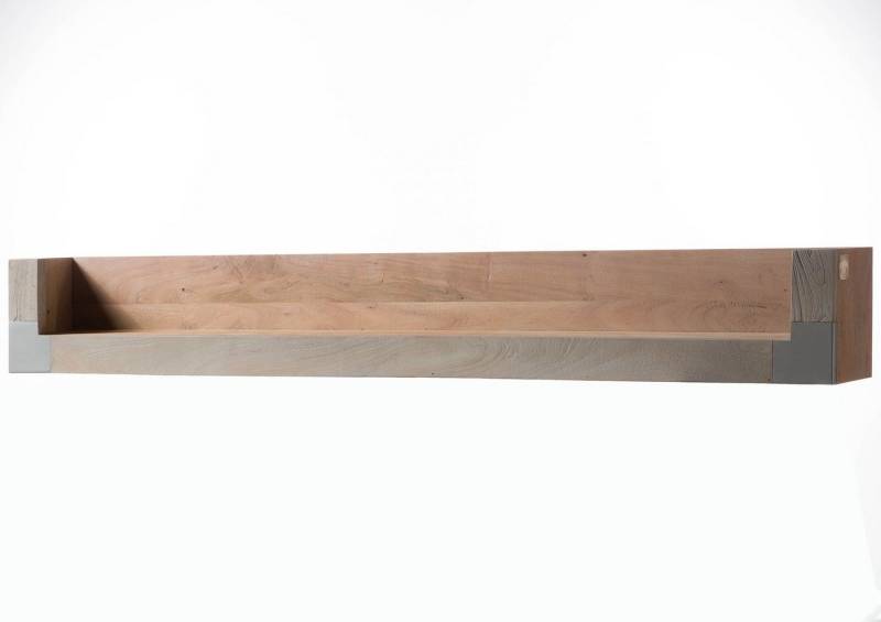 Massivmoebel24 Wandregal, 1-tlg., Wandregal Akazie 180x22x24 beige lackiert Amsterdam #122 Massivmoebel24 Wandregal, 1-tlg., Wandregal Akazie 180x22x24 beige lackiert Amsterdam #122 von Massivmoebel24