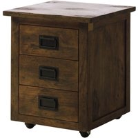 Rollcontainer Mango 50x50x60 braun lackiert railway 4003 von Massivmoebel24
