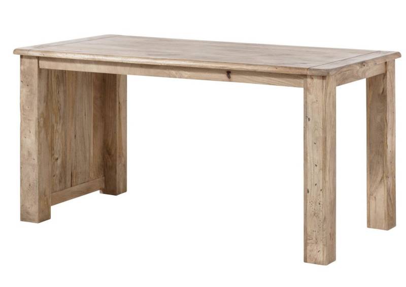 Massivmoebel24 Schreibtisch RAILWAY (Schreibtisch Mango 160x80x80 whitewash lackiert RAILWAY #3004), Schreibtisch Mango 160x80x80 whitewash lackiert RAILWAY #3004 von Massivmoebel24