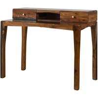 Massivmoebel24 - Schreibtisch Sheesham 120x60x95 dunkelbraun lackiert ancona 250 von Massivmoebel24