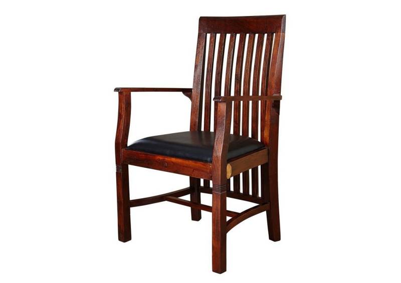 Massivmoebel24 Sessel (Sessel Bangalore Polster schwarz OXFORD #1) von Massivmoebel24