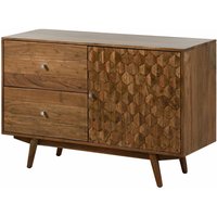 Sideboard Akazie 115x42x75 Akazie natur lackiert mosayk 112 - natur von Massivmoebel24