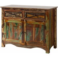 Sideboard Altholz 110x45x85 mehrfarbig lackiert nature of spirit 130 - mehrfarbig von Massivmoebel24