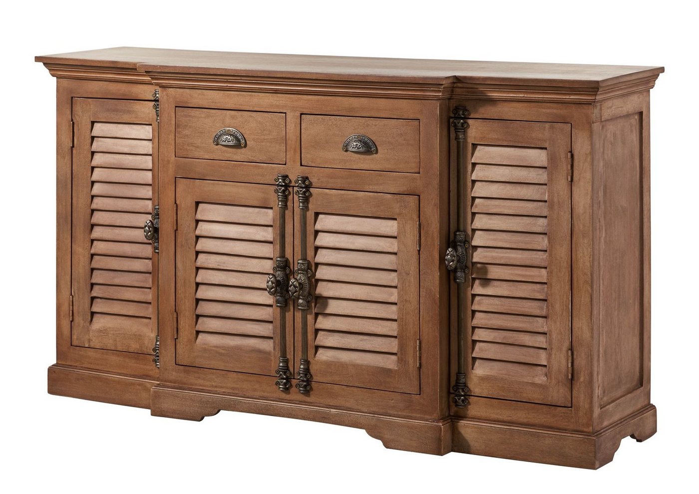 Massivmoebel24 Sideboard Mango 160x45x90 beige geölt TOULOUSE #08 von Massivmoebel24