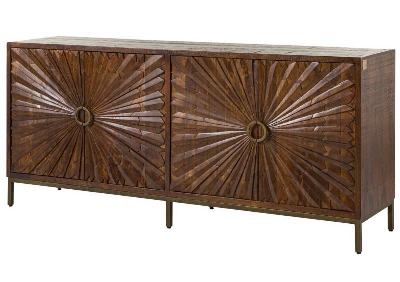 Massivmoebel24 Sideboard (Sideboard Mango 201x48x89 braun lackiert STILMÖBEL #129) von Massivmoebel24