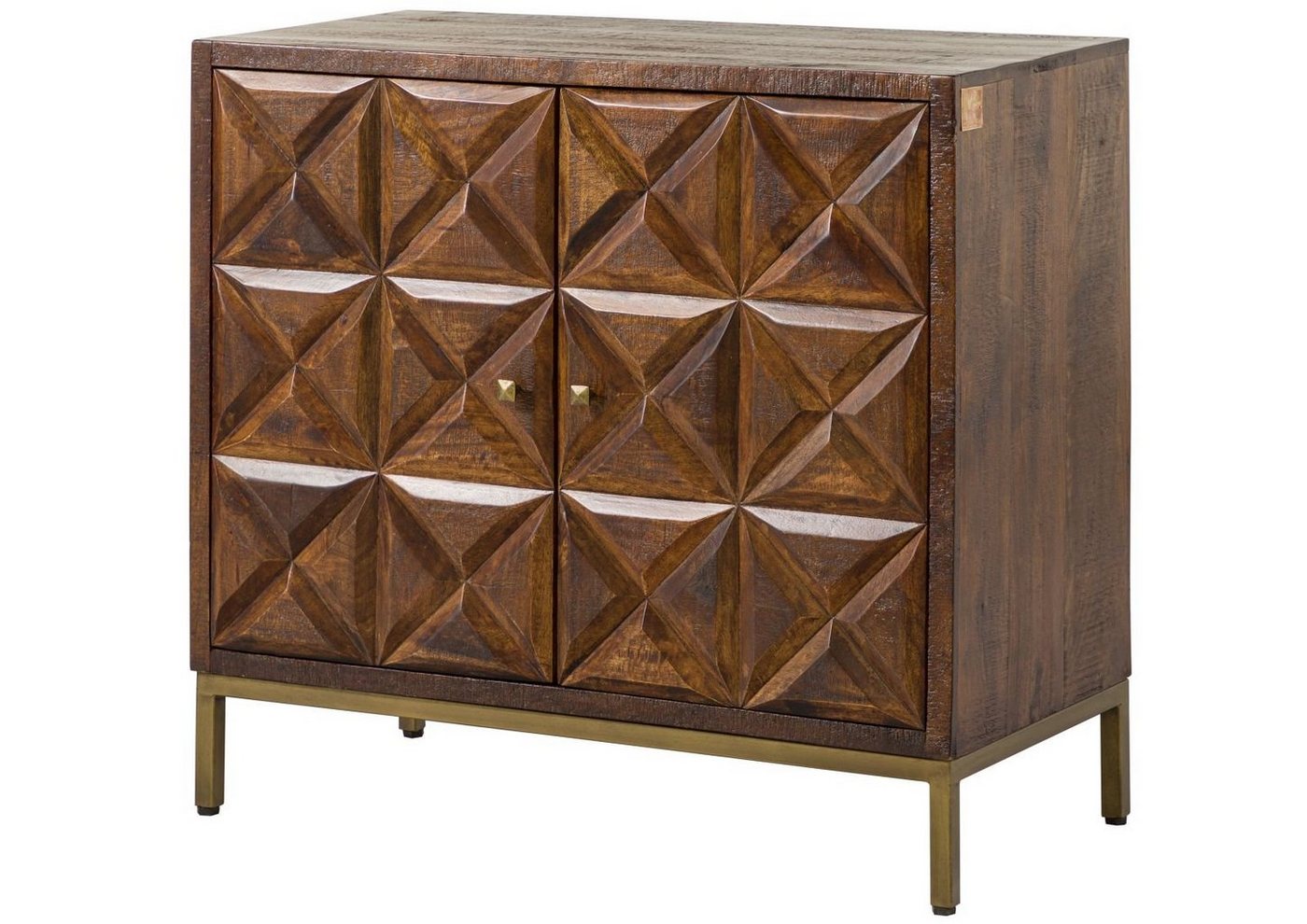 Massivmoebel24 Kommode Sideboard Mango 94x46x86 braun lackiert STILMÖBEL #125 von Massivmoebel24