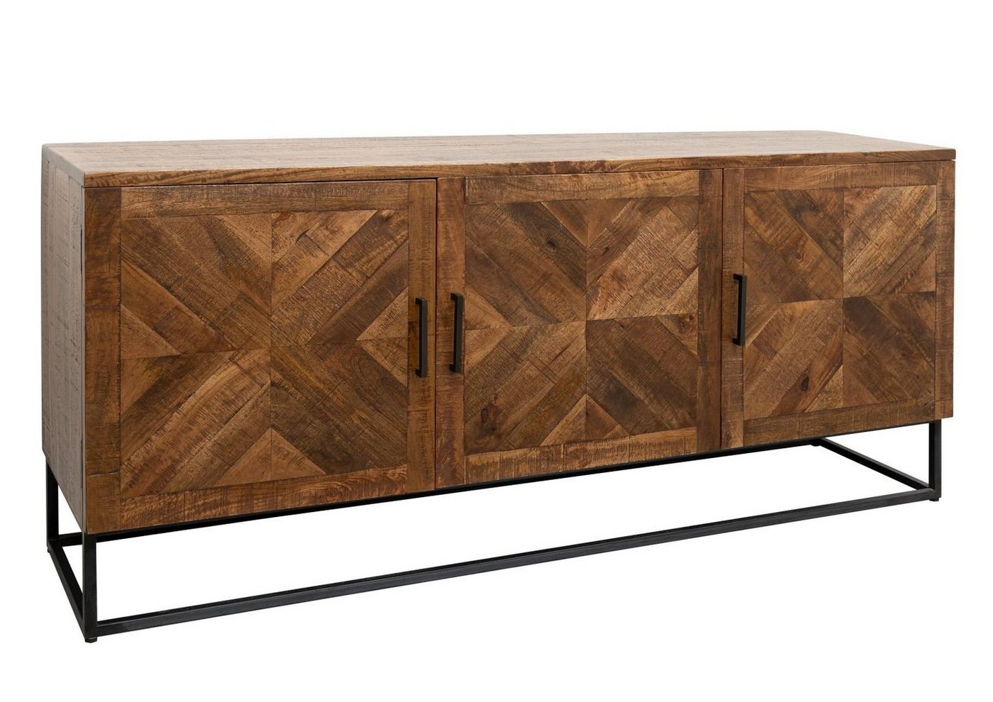 Massivmoebel24 Sideboard Sideboard Mango 183x46x84 braun lackiert STILMÖBEL #116 von Massivmoebel24