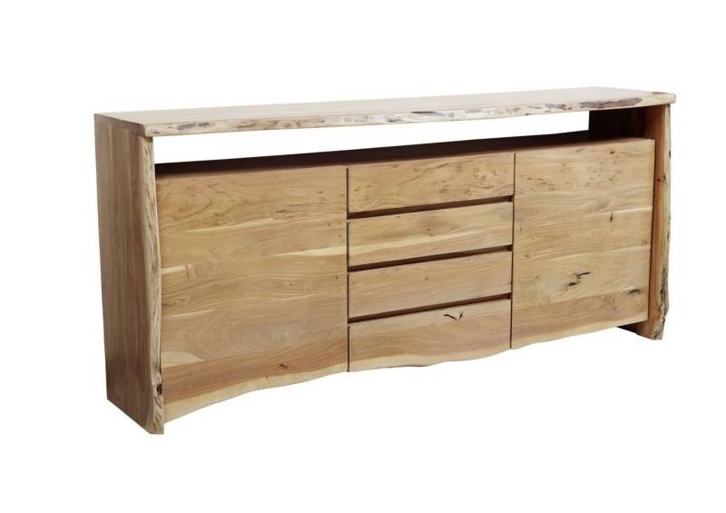 Massivmoebel24 Sideboard (Sideboard Akazie210x45x96 natur lackiert PURE ACACIA #701) von Massivmoebel24