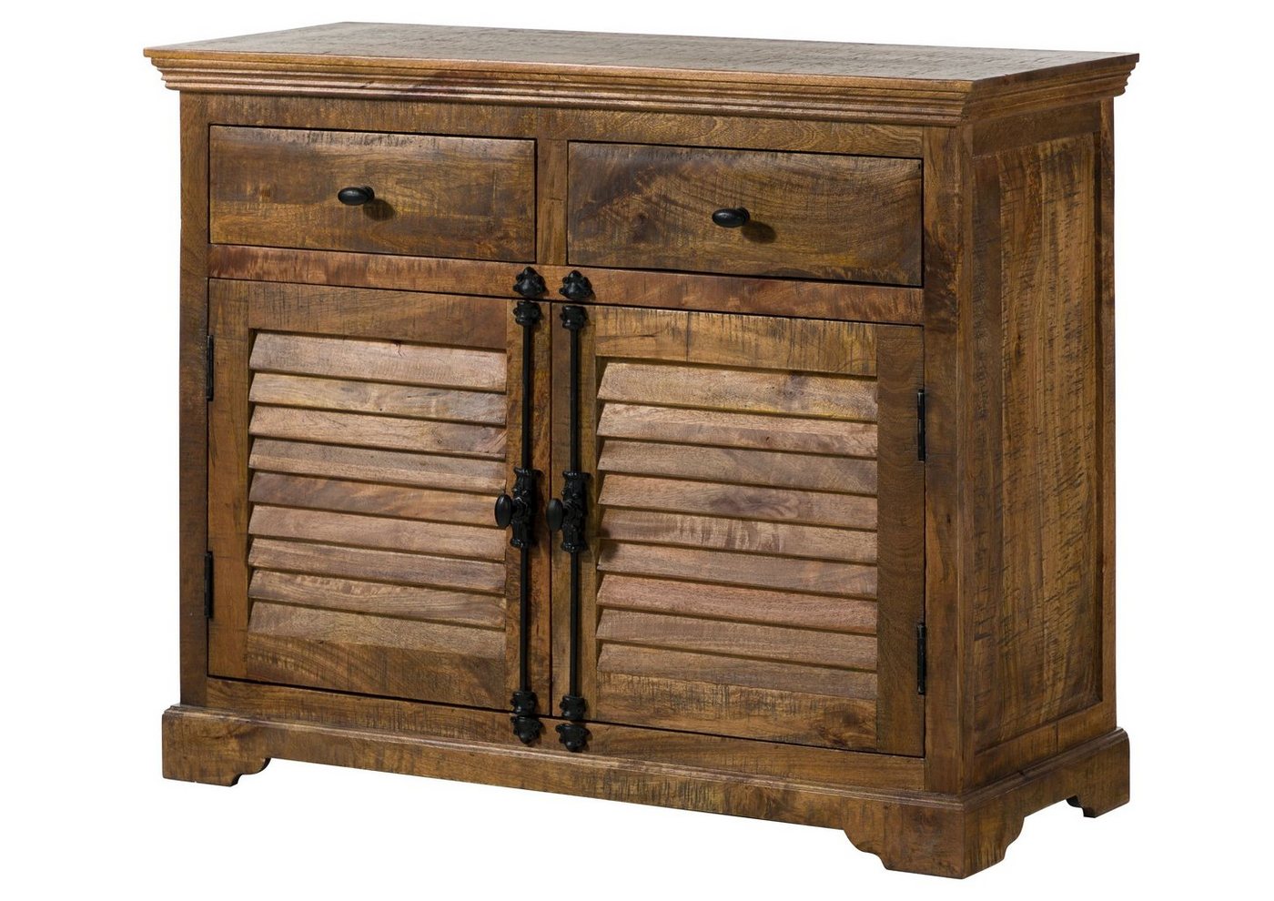 Massivmoebel24 Sideboard Sideboard Mango 110x45x90 dunkelbraun geölt RODEZ #119 von Massivmoebel24