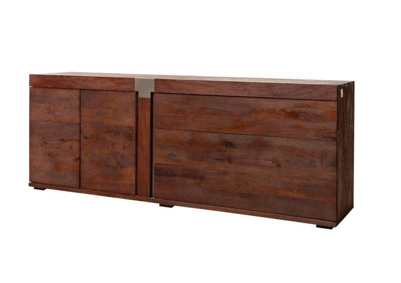 Massivmoebel24 Sideboard (Sideboard Mango 200x45x75 braun lackiert Amsterdam #30) von Massivmoebel24