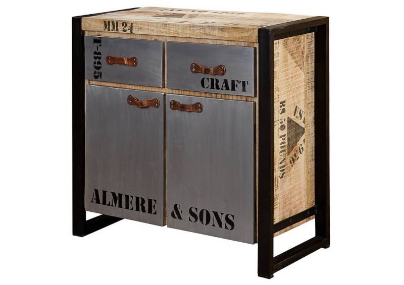 Massivmoebel24 Sideboard (Massivholz), Sideboard Mango 90x40x85 natur bedruckt FACTORY #131 Massivmoebel24 Sideboard (Massivholz), Sideboard Mango 90x40x85 natur bedruckt FACTORY #131 von Massivmoebel24