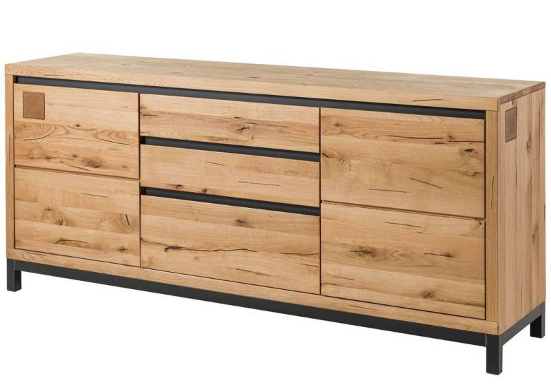 Massivmoebel24 Sideboard (Sideboard Wildeiche 190x45x85 natur geölt VILLANDERS #151) von Massivmoebel24