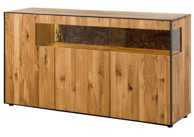 Massivmoebel24 Sideboard (Massivholz), Wildeiche 200x45x87 natur geölt STARNBERG #16 von Massivmoebel24