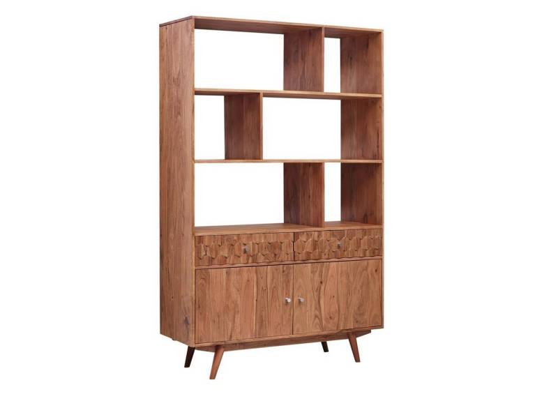 Massivmoebel24 Bücherregal, 1-tlg., Regal Akazie 115x42x185 natur lackiert MOSAYK #104 Massivmoebel24 Bücherregal, 1-tlg., Regal Akazie 115x42x185 natur lackiert MOSAYK #104 von Massivmoebel24