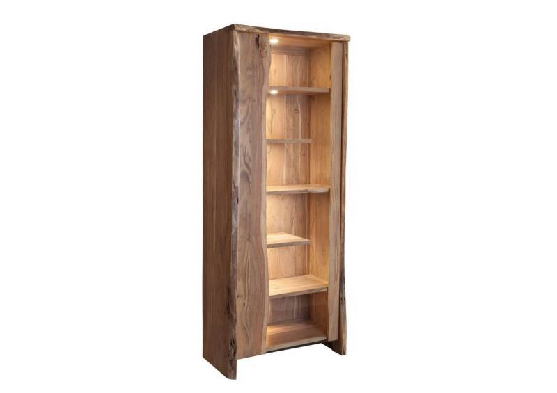 Massivmoebel24 Standvitrine #107 (Vitrine Akazie 81x45x204 natur lackiert PURE ACACIA #107) von Massivmoebel24