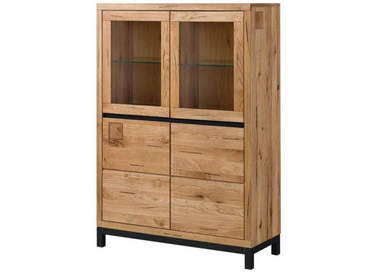 Massivmoebel24 Standvitrine #102 (Vitrine Wildeiche 103x40x148 natur geölt VILLANDERS #102) von Massivmoebel24