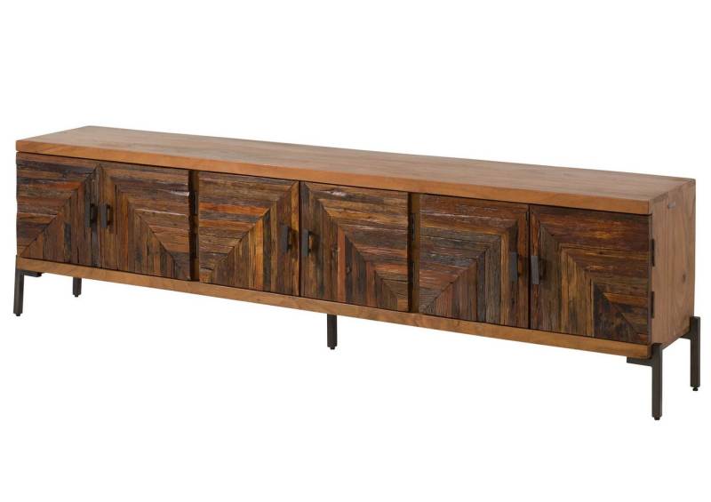 Massivmoebel24 TV-Board (Massivholz), Altholz 225x40x63 natur lackiert LYON #122 von Massivmoebel24