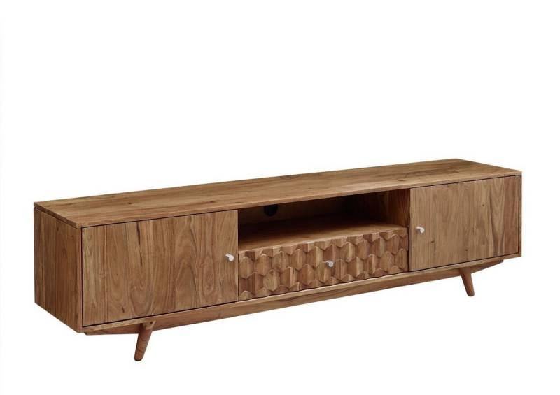 Massivmoebel24 TV-Board (TV-Board 188x40x48 Akazie natur lackiert MOSAYK #105) von Massivmoebel24