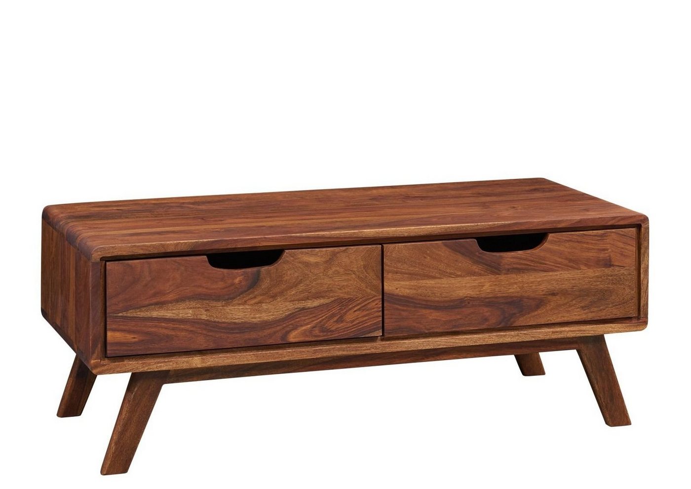 Massivmoebel24 TV-Board (TV-Board Sheesham 90x40x34 walnuss lackiert MALMÖ 2 #111) von Massivmoebel24