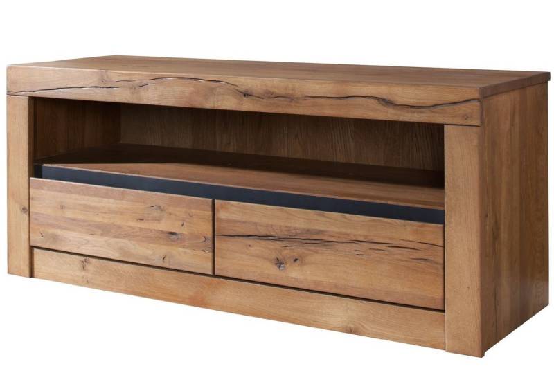 Massivmoebel24 TV-Board (Massivholz), TV-Board Wild-/Zerreiche 115x42x49 natur geölt MONTREUX #103 von Massivmoebel24