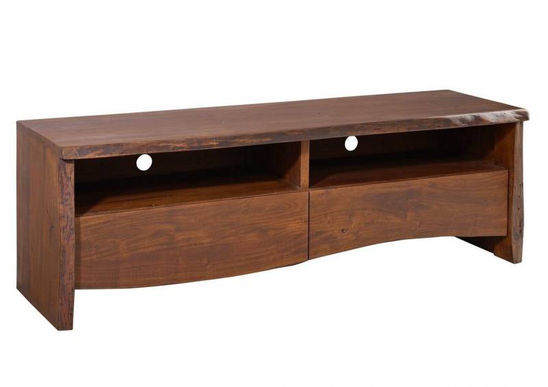 Massivmoebel24 TV-Board (TV-Board Akazie 151x45x50 braun lackiert PURE ACACIA #208) von Massivmoebel24