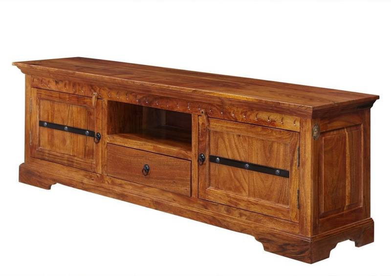 Massivmoebel24 TV-Board (TV-Board Akazie 170x40x55 honig lackiert OXFORD #0324) von Massivmoebel24