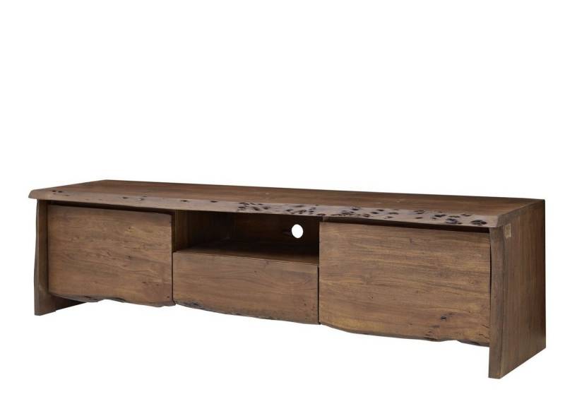 Massivmoebel24 TV-Board (TV-Board Akazie 191x45x50 braun lackiert PURE ACACIA #802) von Massivmoebel24