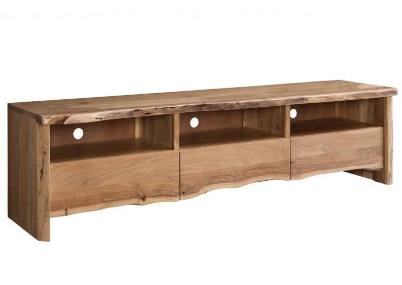 Massivmoebel24 TV-Board (TV-Board Akazie 191x45x50 natur lackiert PURE ACACIA #109) von Massivmoebel24