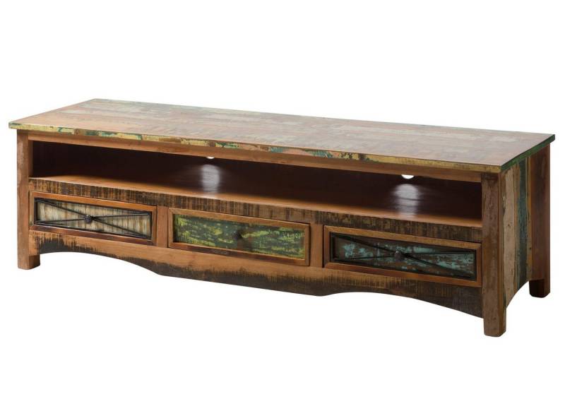 Massivmoebel24 TV-Board (Massivholz), TV-Board Altholz 170x50x50 mehrfarbig lackiert NATURE OF SPIRIT #134 Massivmoebel24 TV-Board (Massivholz), TV-Board Altholz 170x50x50 mehrfarbig lackiert NATURE OF SPIRIT #134 von Massivmoebel24