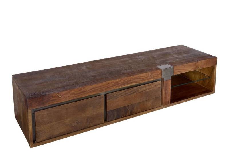 Massivmoebel24 TV-Board (TV-Board Mango 180x48x39 braun lackiert Amsterdam #01) von Massivmoebel24