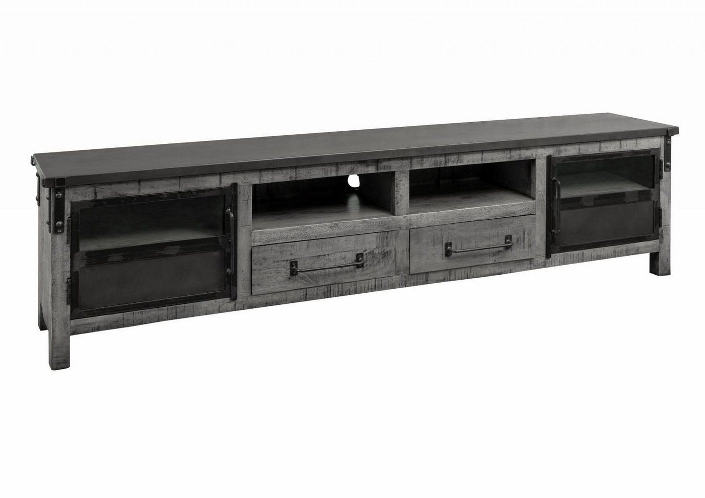 Massivmoebel24 TV-Board (TV-Board Mango 220x40x60 grau lackiert HEAVY INDUSTRY #135) Massivmoebel24 TV-Board (TV-Board Mango 220x40x60 grau lackiert HEAVY INDUSTRY #135) von Massivmoebel24
