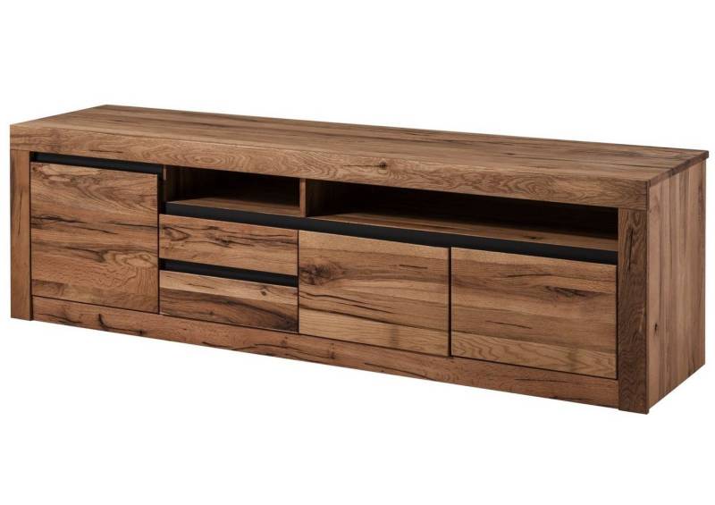 Massivmoebel24 TV-Board (Massivholz), TV-Board Wild-/ Zerreiche 185x45x55 tabacco brown geölt MONTREUX #330 von Massivmoebel24