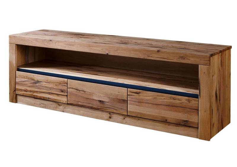 Massivmoebel24 TV-Board (TV-Board Wild-/Zerreiche 165x42x55 natur geölt MONTREUX #104) von Massivmoebel24
